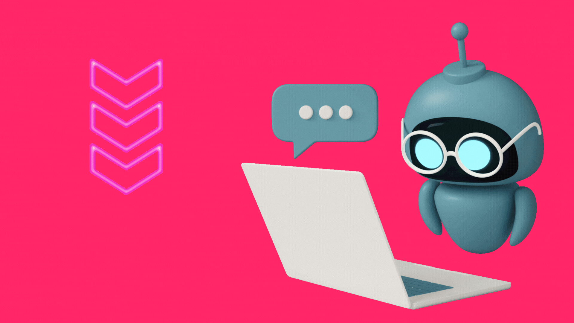 GEO-Strategie erstellen lassen Roboter vor Laptop als grafische Darstellung meiner Dienstleistung: GEO-Strategie erstellen lassen