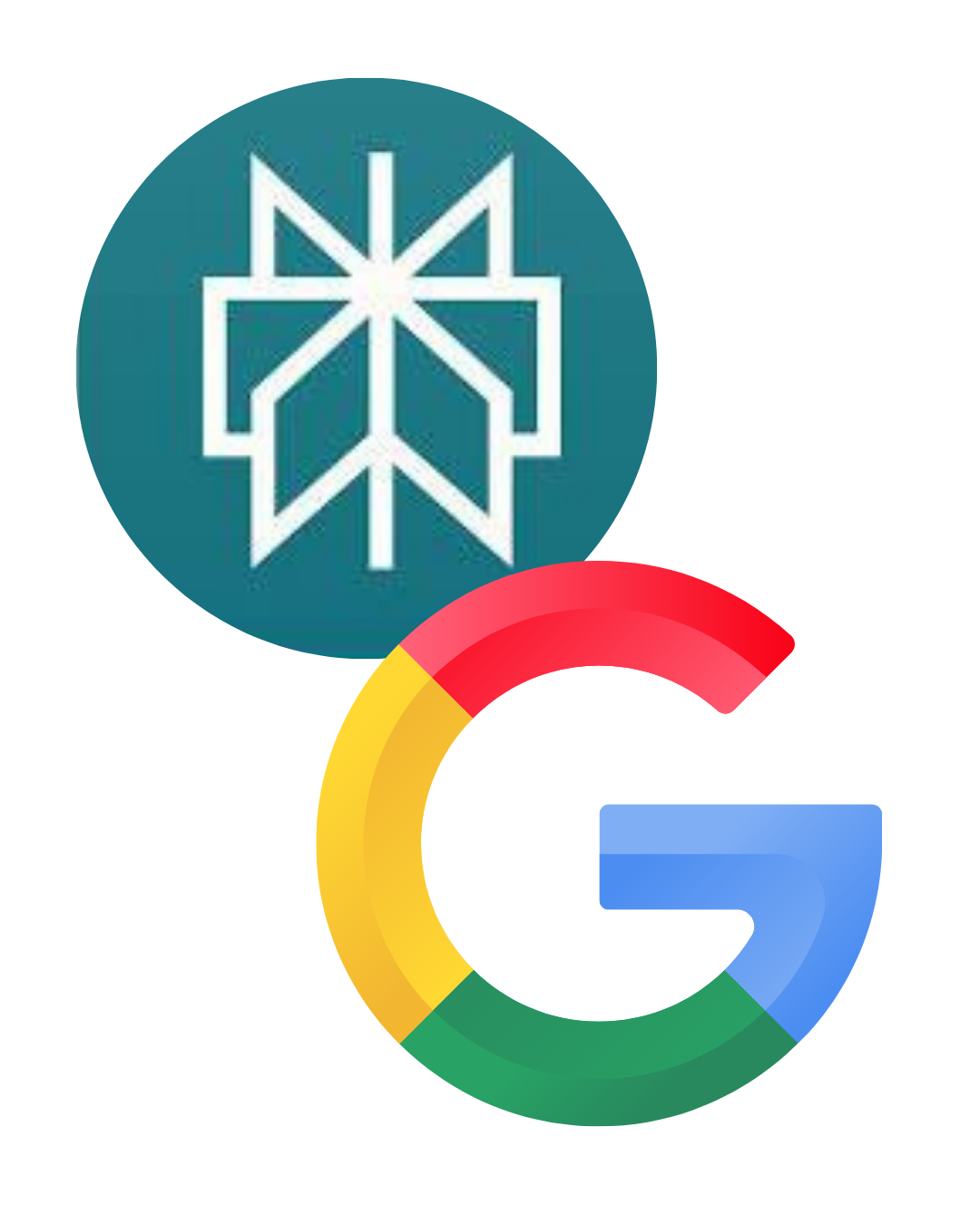 Suchgiganten im Gespräch Logo Google und Perplexity zur Untermauerung der Veränderung von SEO zu GEO